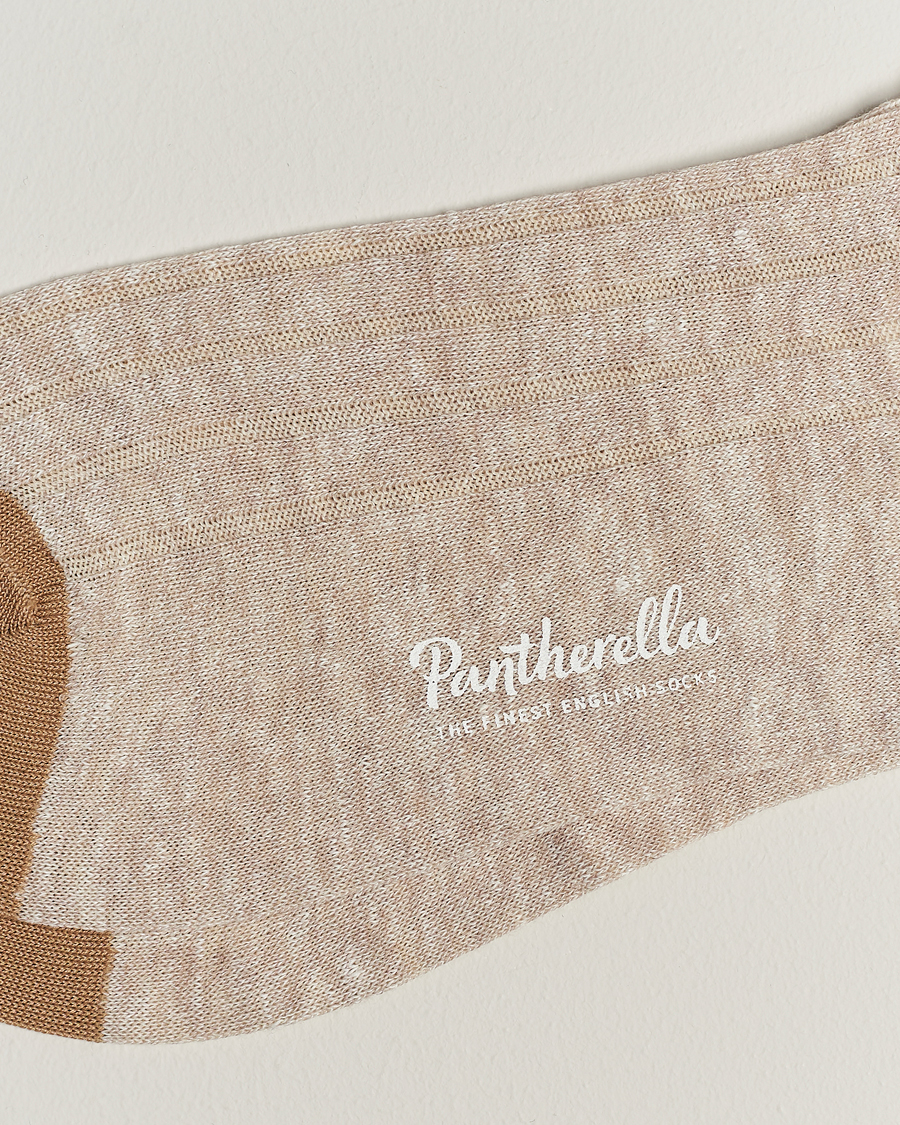 Mies | Alusvaatteet | Pantherella | Hamada Linen/Cotton/Nylon Sock Beige