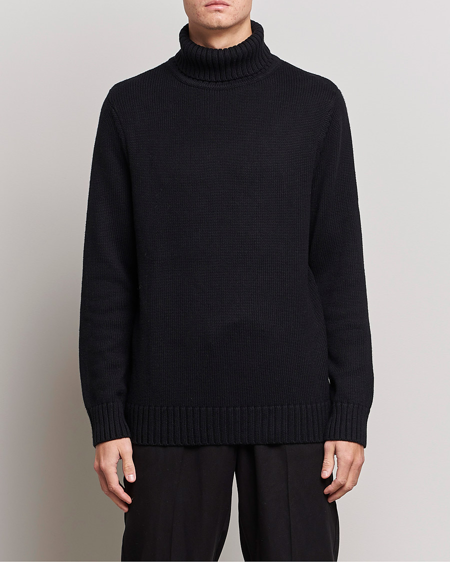 Mies | A Day's March | A Day\'s March | Forres Cotton/Cashmere Rollneck Black