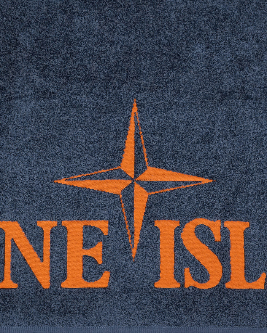 Mies | Stone Island | Stone Island | Cotton Terry Beach Towel Dark Blue