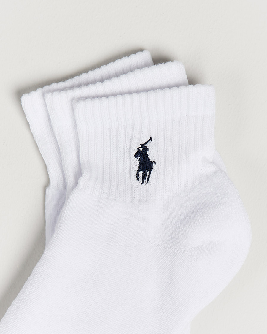 Mies | Preppy Authentic | Polo Ralph Lauren | 3-Pack Sport Quarter Socks White