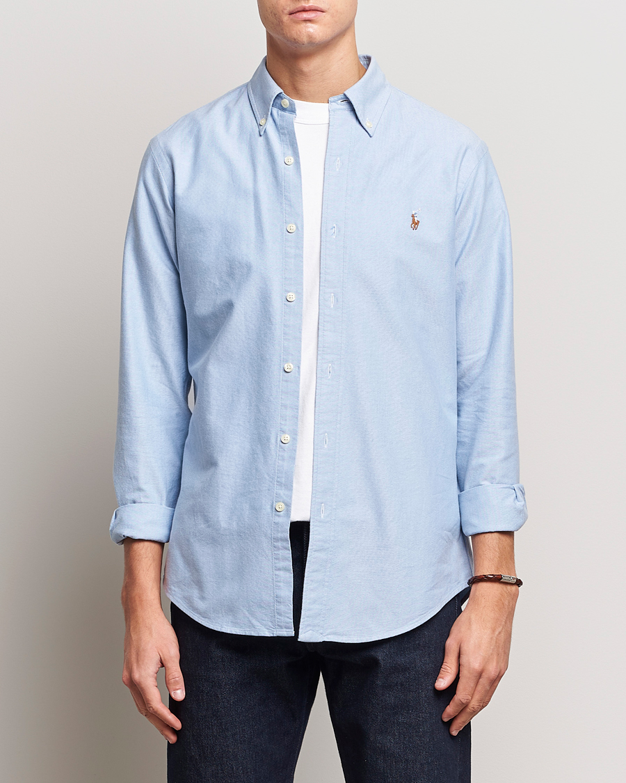 Mies | Polo Ralph Lauren | Polo Ralph Lauren | Custom Fit Oxford Shirt Blue