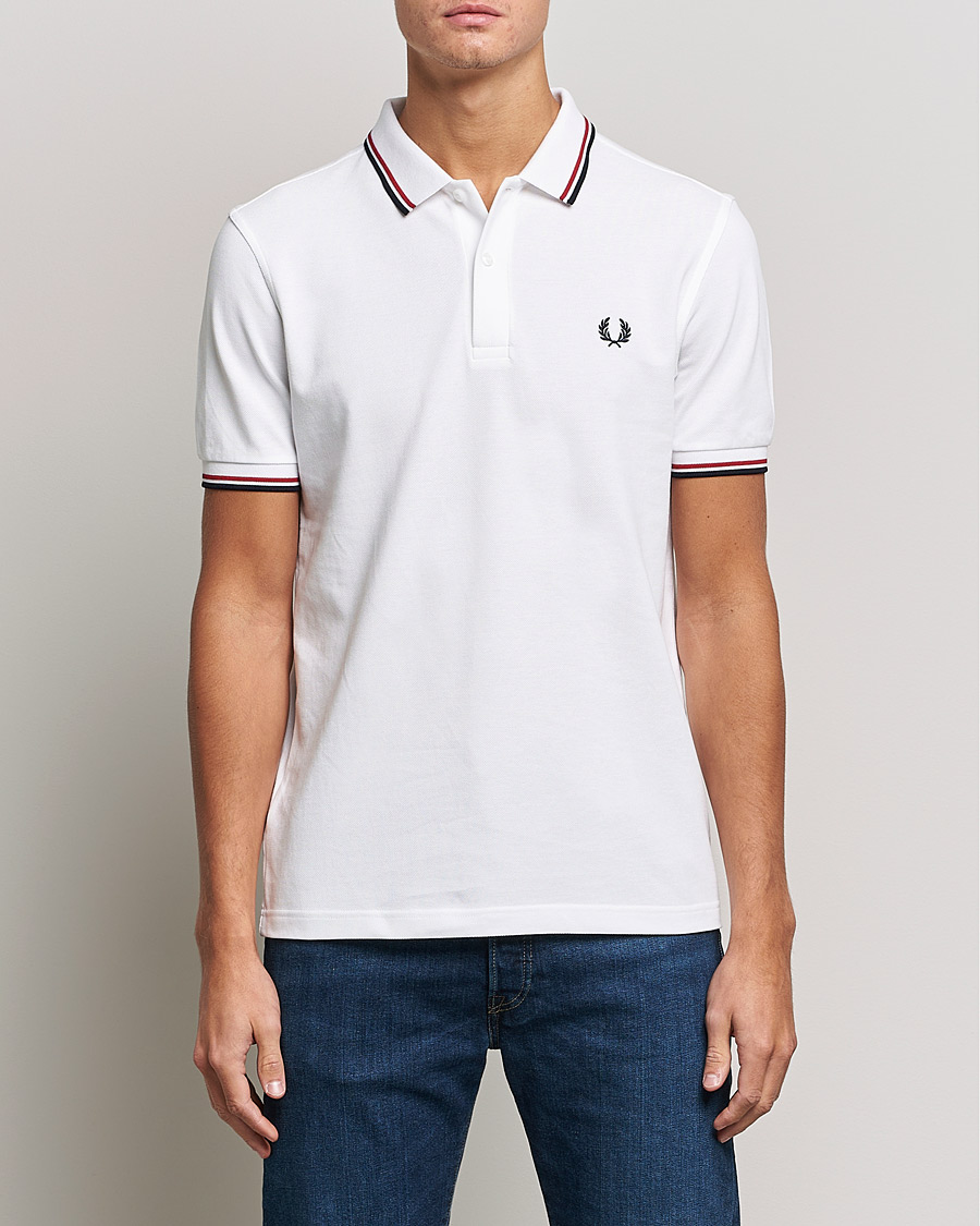 Mies | Best of British | Fred Perry | Twin Tipped Polo Shirt White