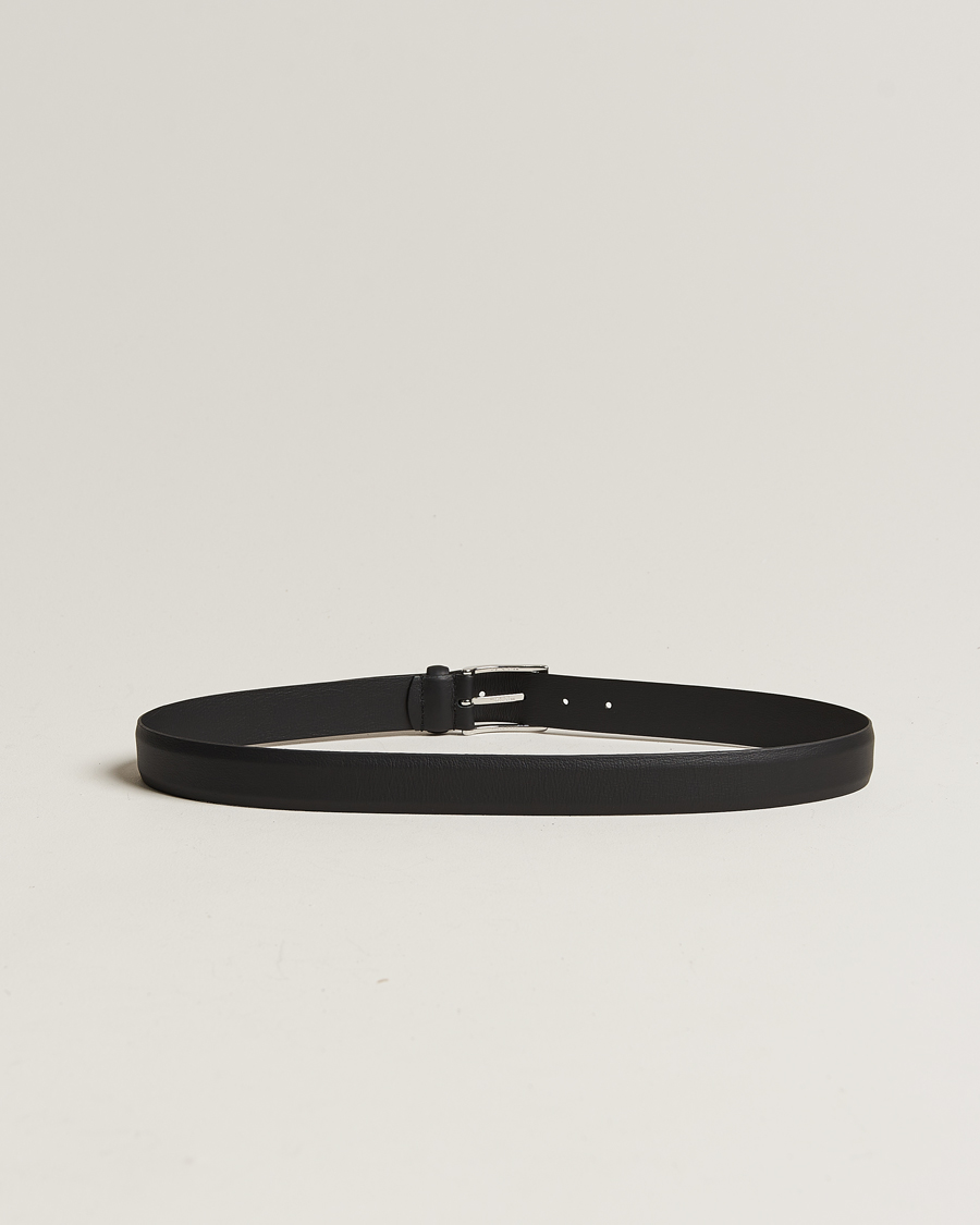 Mies | Italian Department | Anderson\'s | Double Nappa Calf 3 cm Belt Black