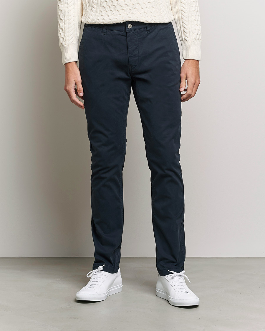 Mies | Business & Beyond | NN07 | Marco Slim Fit Stretch Chinos Navy Blue