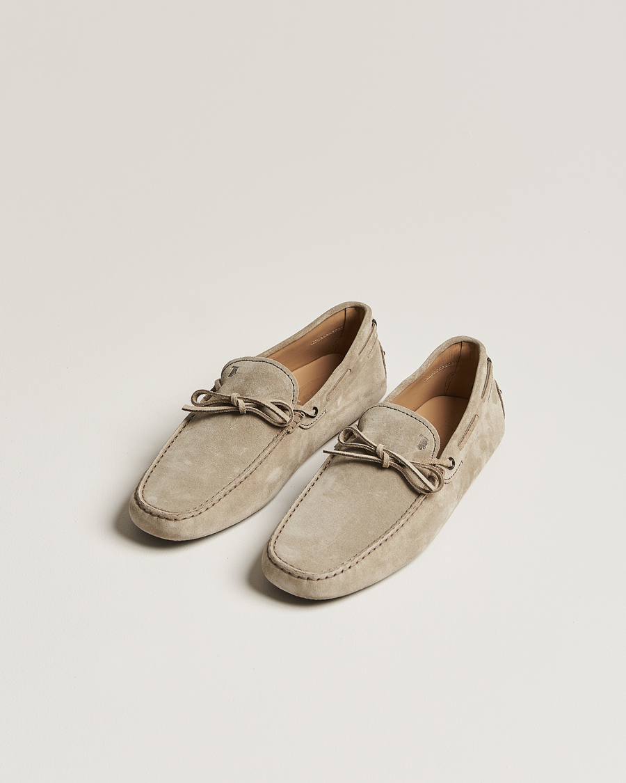 Mies | Tod's | Tod\'s | Lacetto Gommino Carshoe Taupe Suede