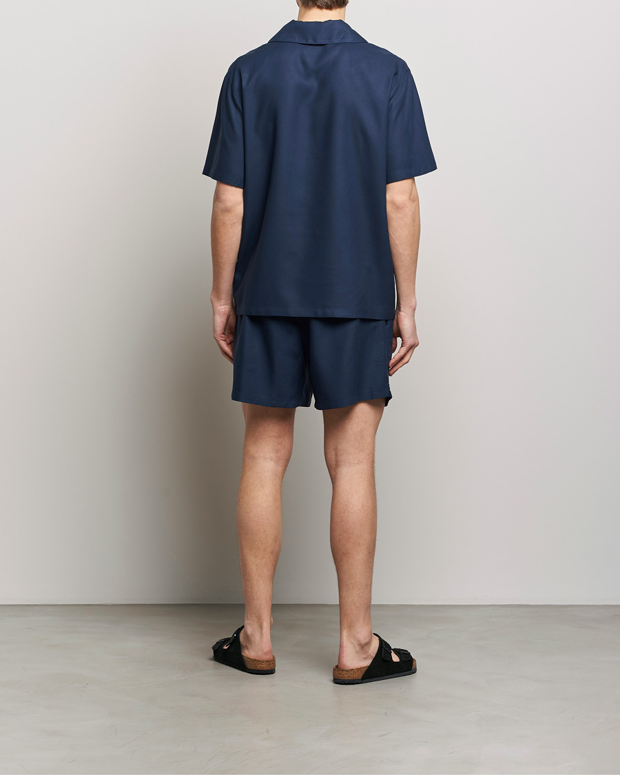 Mies | Yöpuvut ja kylpytakit | Calvin Klein | Viscose Short Sleeve Pyjama Set Blue Shadow