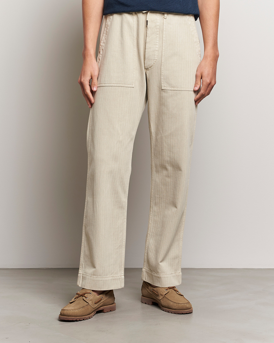 Mies | Vaatteet | RRL | Wilton Herringbone Surplus Pants Off White