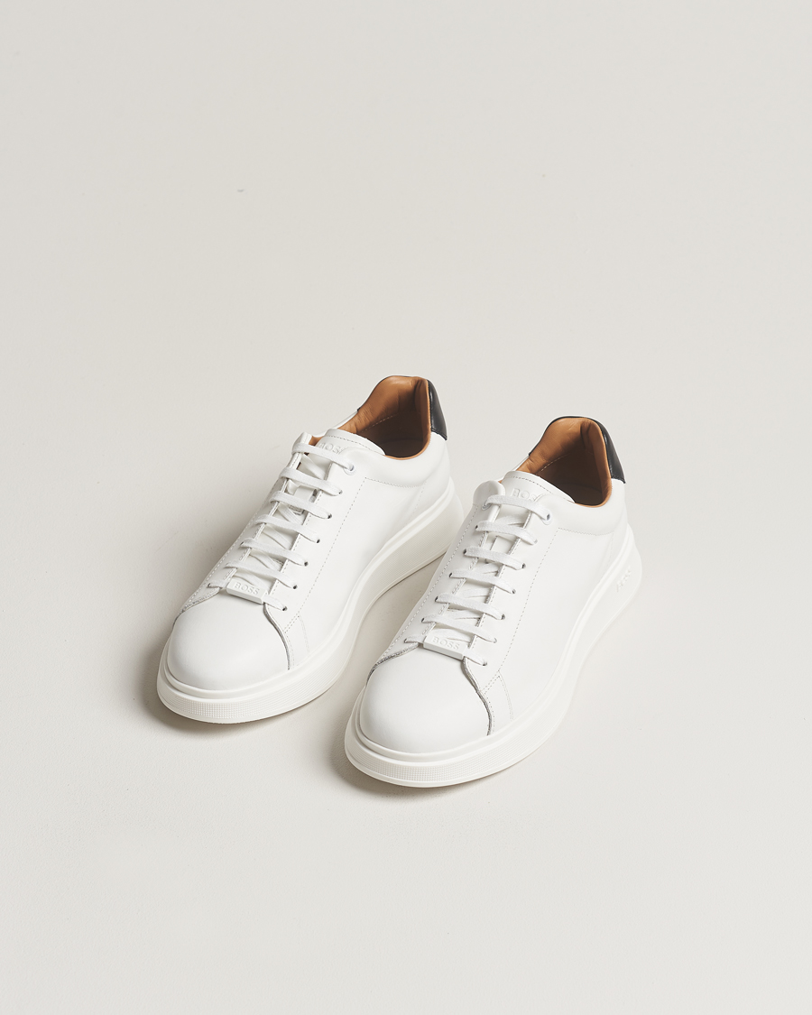 Mies | Business & Beyond | BOSS BLACK | Bolton Leather Sneaker Natural