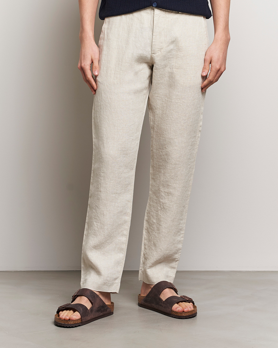 Mies | Business & Beyond | NN07 | Theo Linen Trousers Oat