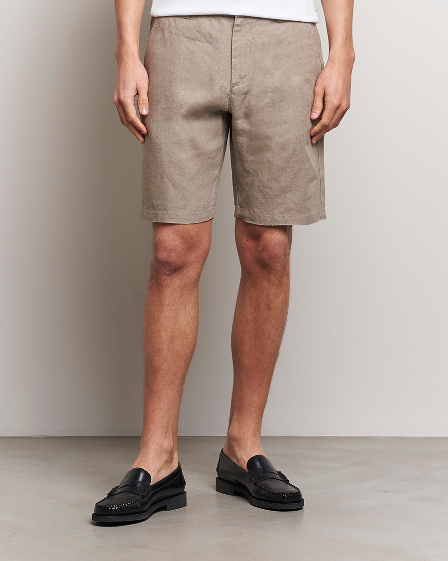 Mies | Vaatteet | NN07 | Crown Linen Shorts Greige