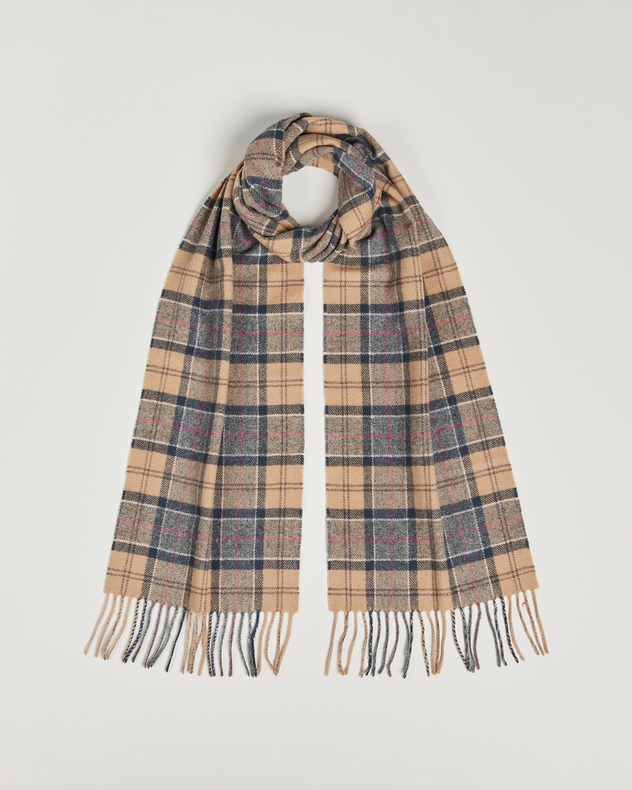 Barbour Lifestyle Tartan Lambswool Scarf Dress – Beige