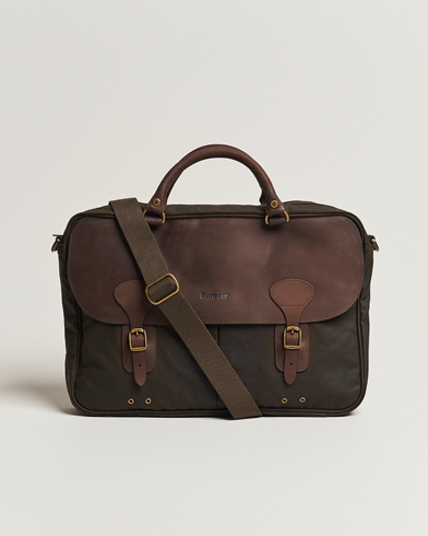 Mies | Best of British | Barbour Lifestyle | Wax Leather Breifcase Olive