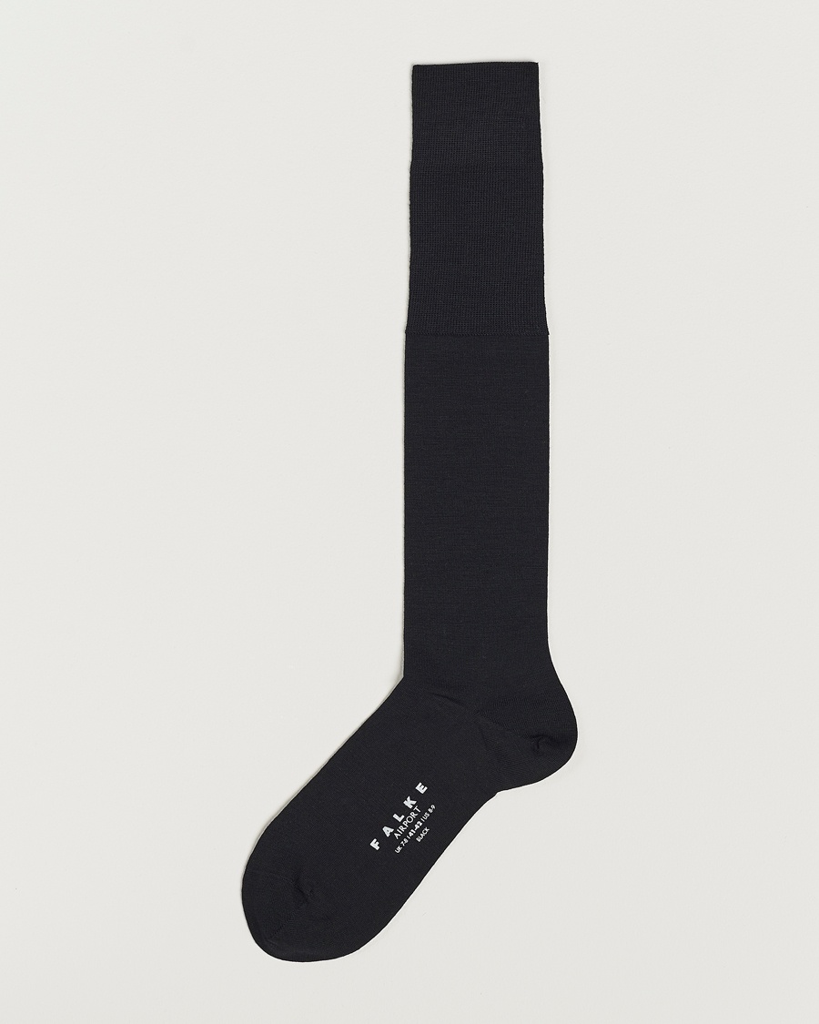 Falke Airport Knee Socks Black – Musta