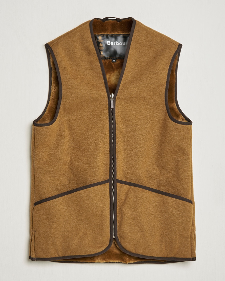 Barbour Lifestyle Warm Pile Waistcoat Zip-In Liner Brown – Ruskea