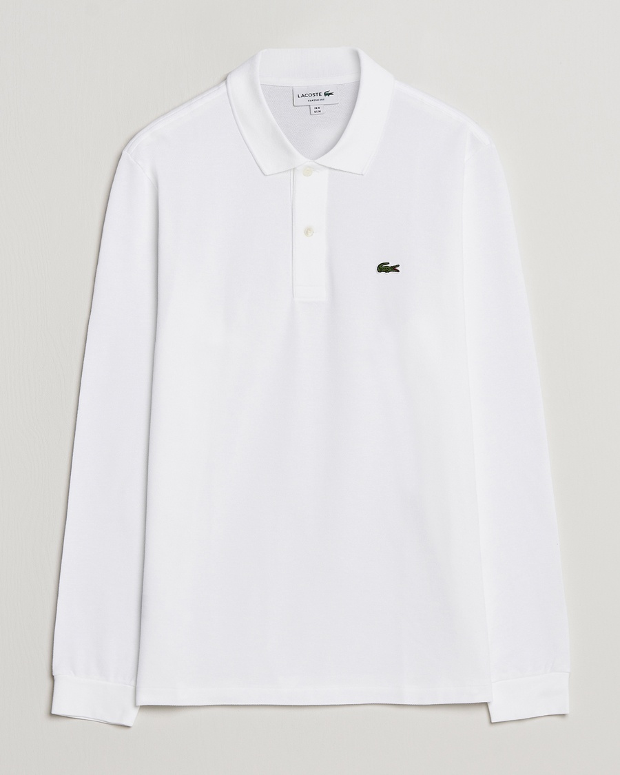 Lacoste Original Long Sleeve Polo Piké White – Valkoinen