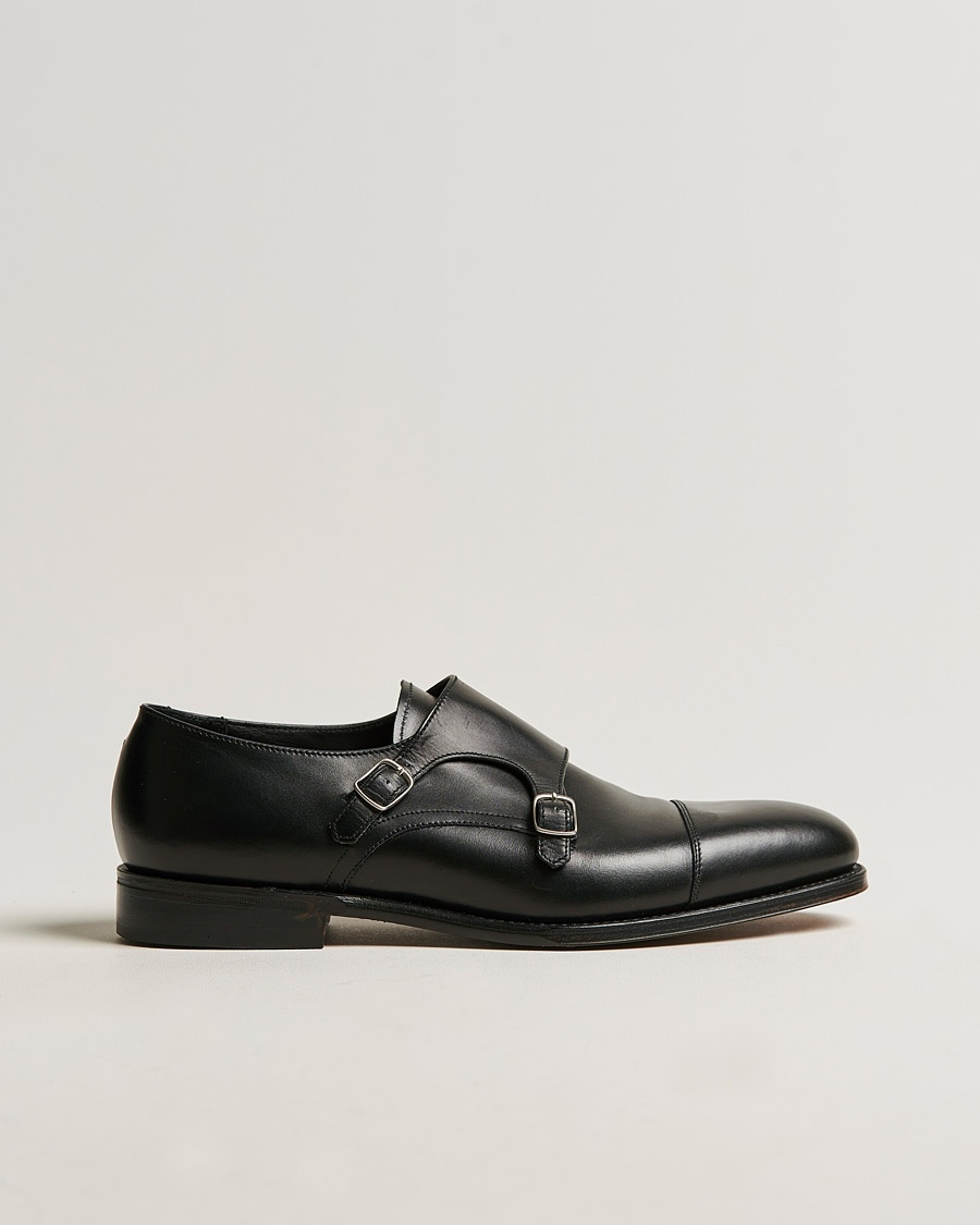 Loake 1880 Cannon Monkstrap Black Calf – Musta