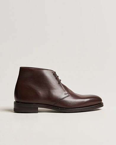 Mies | Käsintehdyt kengät | Loake 1880 | Pimlico Chukka Boot Dark Brown Calf