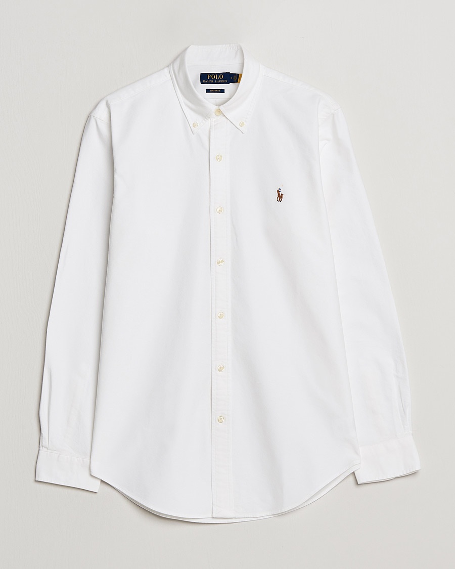 Polo Ralph Lauren Custom Fit Oxford Shirt White – Valkoinen
