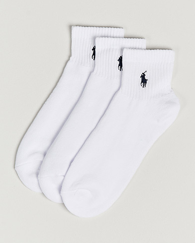 Mies | World of Ralph Lauren | Polo Ralph Lauren | 3-Pack Sport Quarter Socks White
