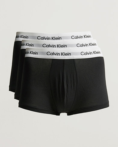 Mies | Trunks | Calvin Klein | Cotton Stretch Low Rise Trunk 3-pack Black