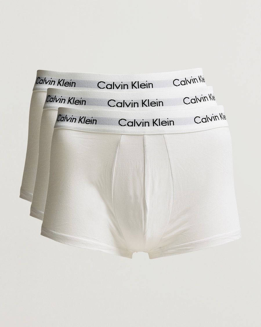 Calvin Klein Cotton Stretch Low Rise Trunk 3-pack White – Valkoinen