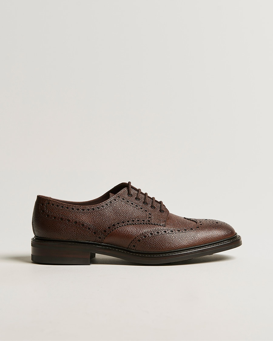 Loake 1880 Badminton Brogue Dark Brown Grain – Ruskea