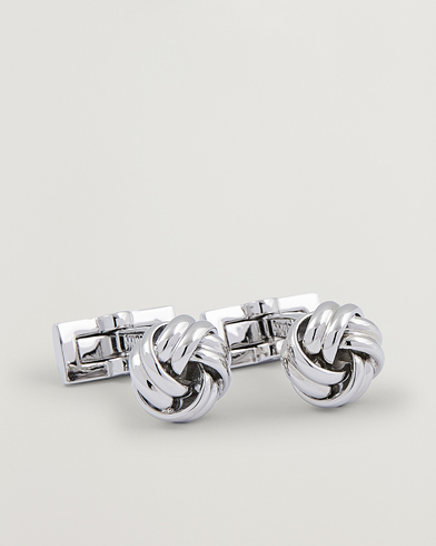 Kalvosinnappi |  Cuff Links Black Tie Collection Knot Silver
