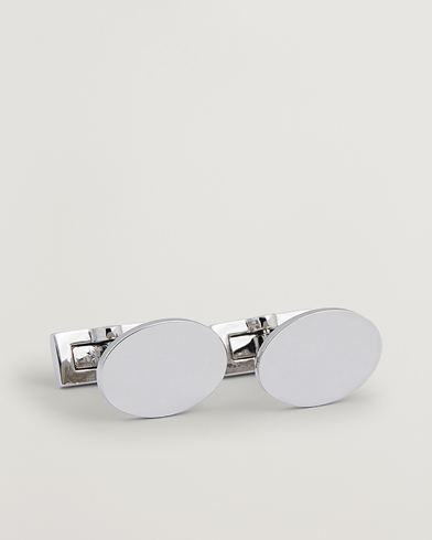  |  Cuff Links Black Tie Collection Oval Silver