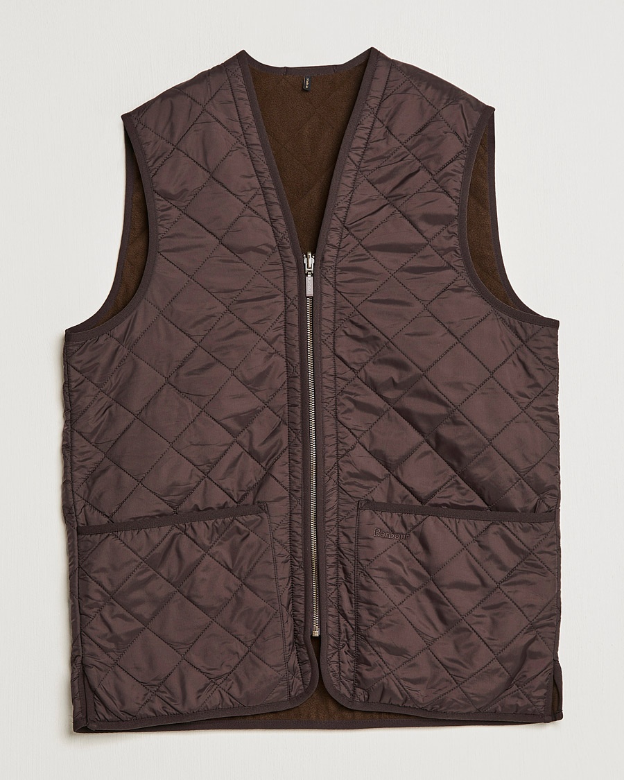 Barbour Lifestyle Quilt Waistcoat/Zip-In Liner Brown – Ruskea