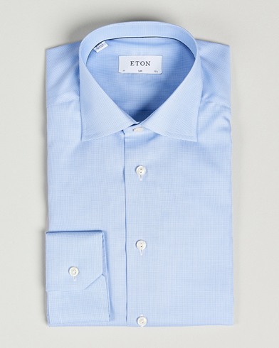 Mies | Viralliset | Eton | Slim Fit Shirt Pepita Blue