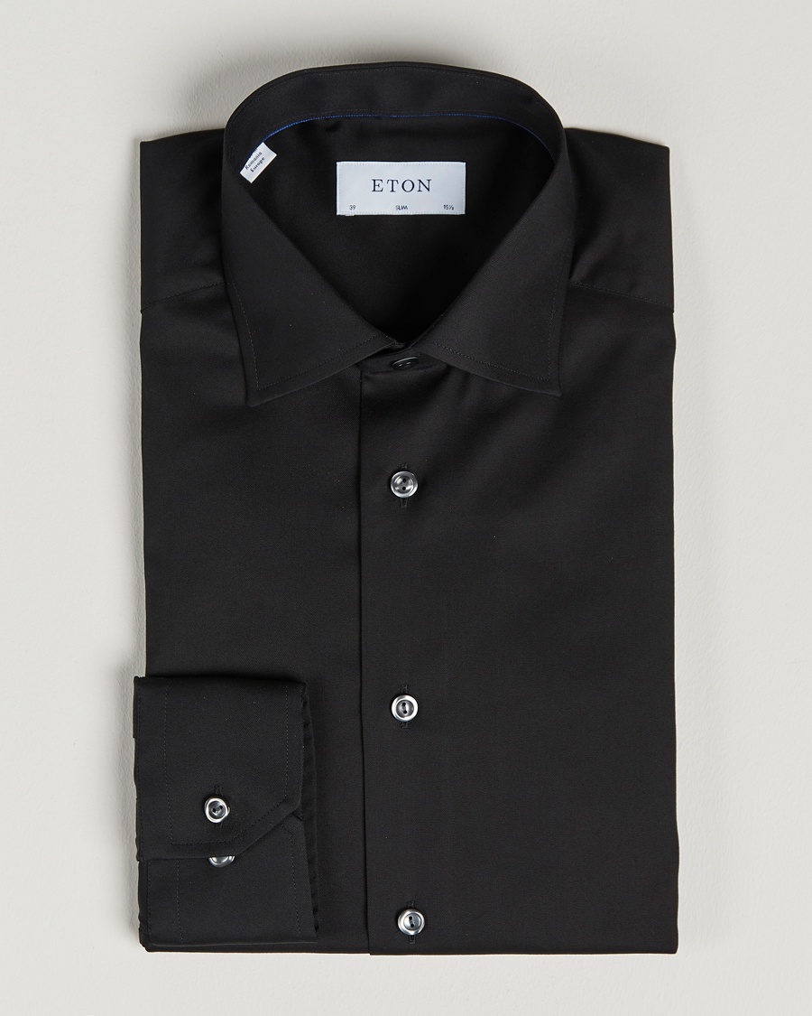 Eton Slim Fit Shirt Black – Musta