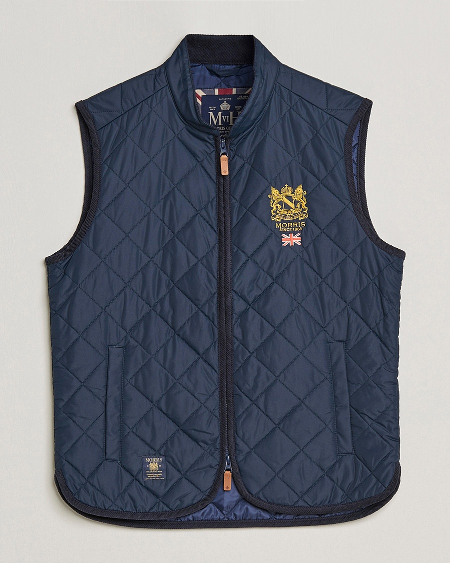 Morris Trenton Quilted Vest Old Blue – Sininen