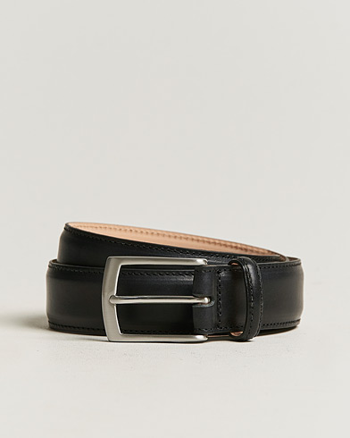 Mies | Sileät vyöt | Loake 1880 | Henry Leather Belt 3,3 cm Black