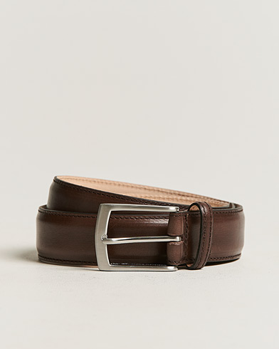 Sileä Vyö |  Henry Leather Belt 3,3 cm Dark Brown