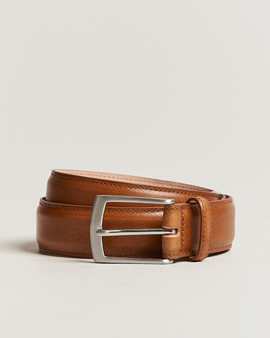 Mies | Sileät vyöt | Loake 1880 | Henry Leather Belt 3,3 cm Tan