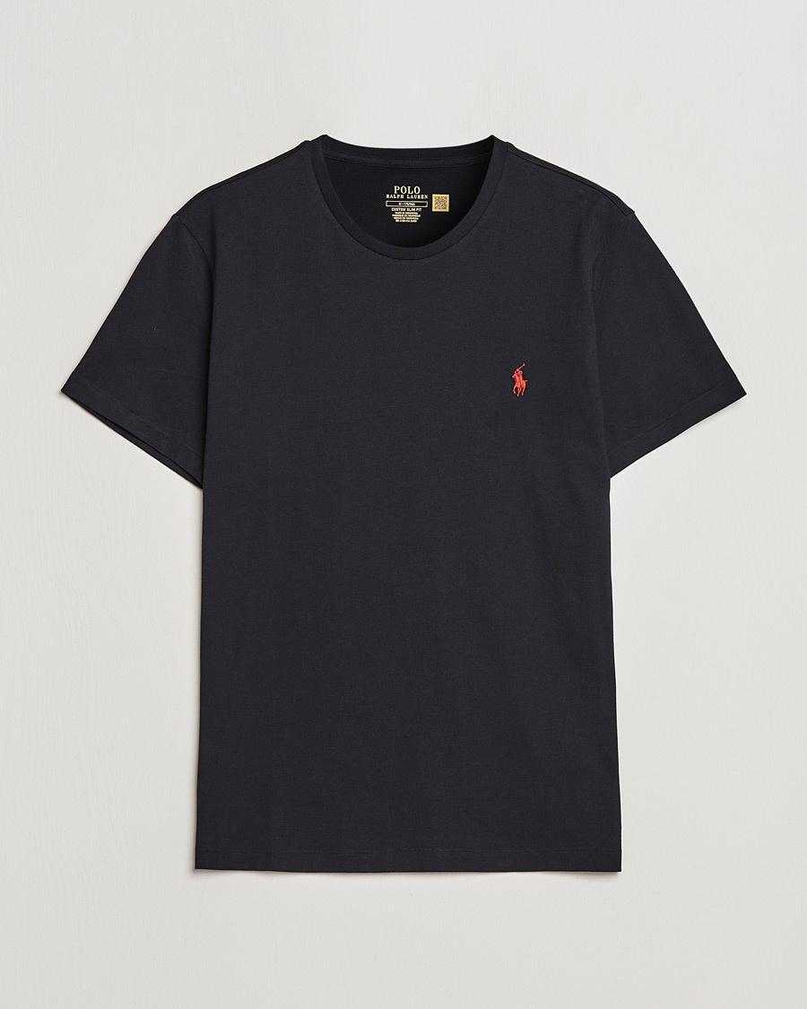 Polo Ralph Lauren Custom Slim Fit Tee RL Black – Musta