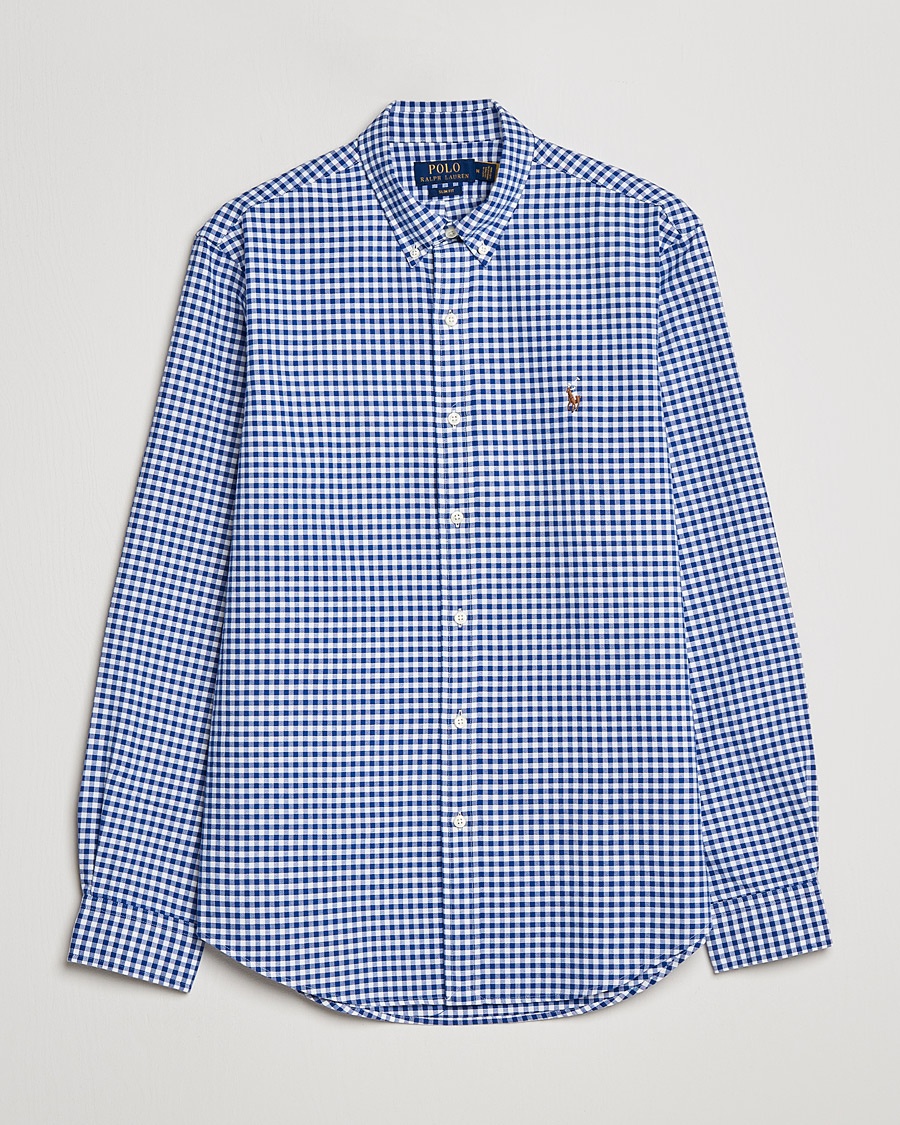 Polo Ralph Lauren Slim Fit Shirt Oxford Blue/White Gingham – Sininen