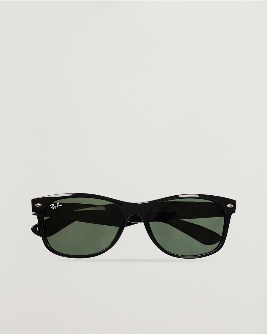 Ray-Ban New Wayfarer Sunglasses Black/Crystal Green – Musta