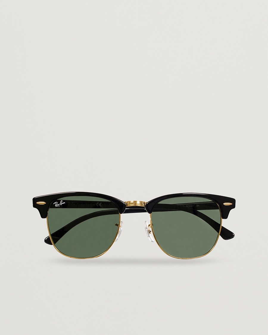 Ray-Ban Clubmaster Sunglasses Ebony/Crystal Green – Musta