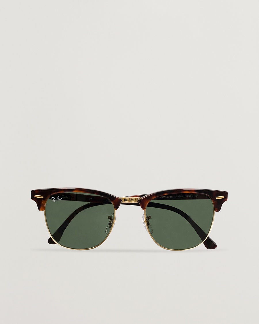 Ray-Ban Clubmaster Sunglasses Mock Tortoise/Crystal Green – Ruskea