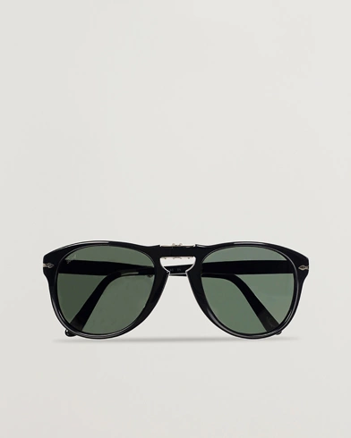 Mies | D-malliset aurinkolasit | Persol | 0PO0714 Folding Sunglasses Black/Crystal Green