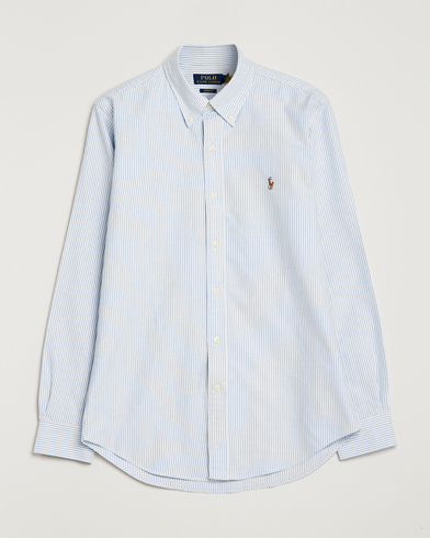 Mies | The Classics of Tomorrow | Polo Ralph Lauren | Custom Fit Oxford Shirt Stripe Blue
