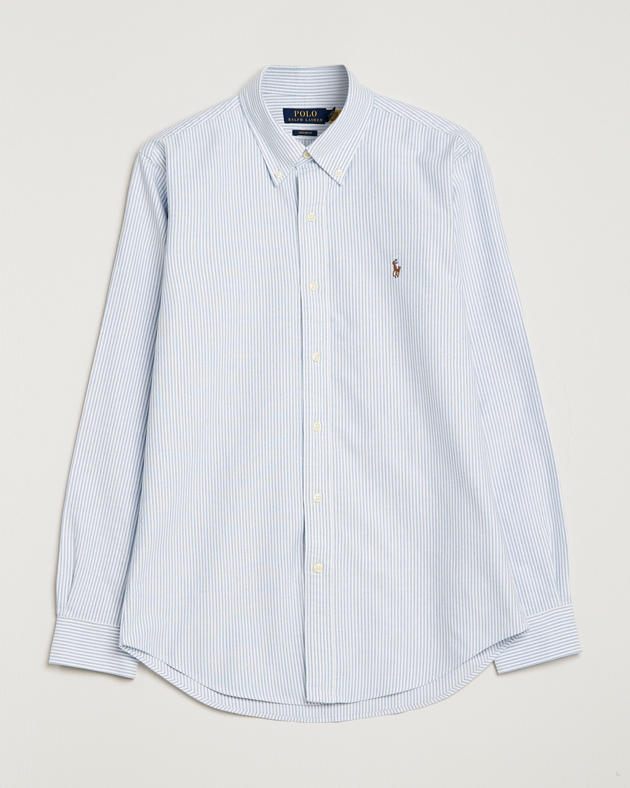Polo Ralph Lauren Custom Fit Oxford Shirt Stripes Blue – Sininen