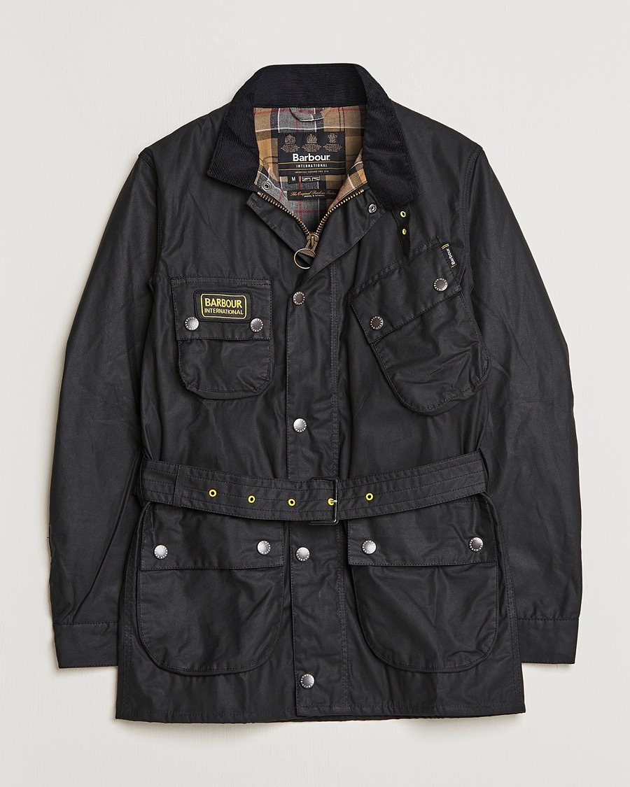 Barbour International Slim Wax Jacket Black – Musta