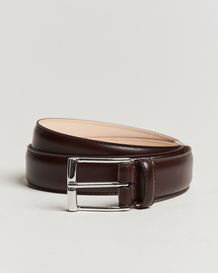 Crockett & Jones Belt 3,2 cm Dark Brown Calf – Ruskea