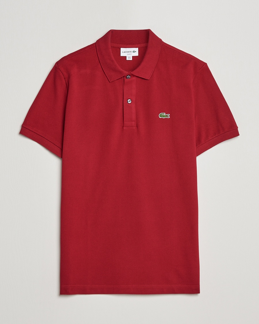 Lacoste Slim Fit Polo Piké Bordeaux – Punainen