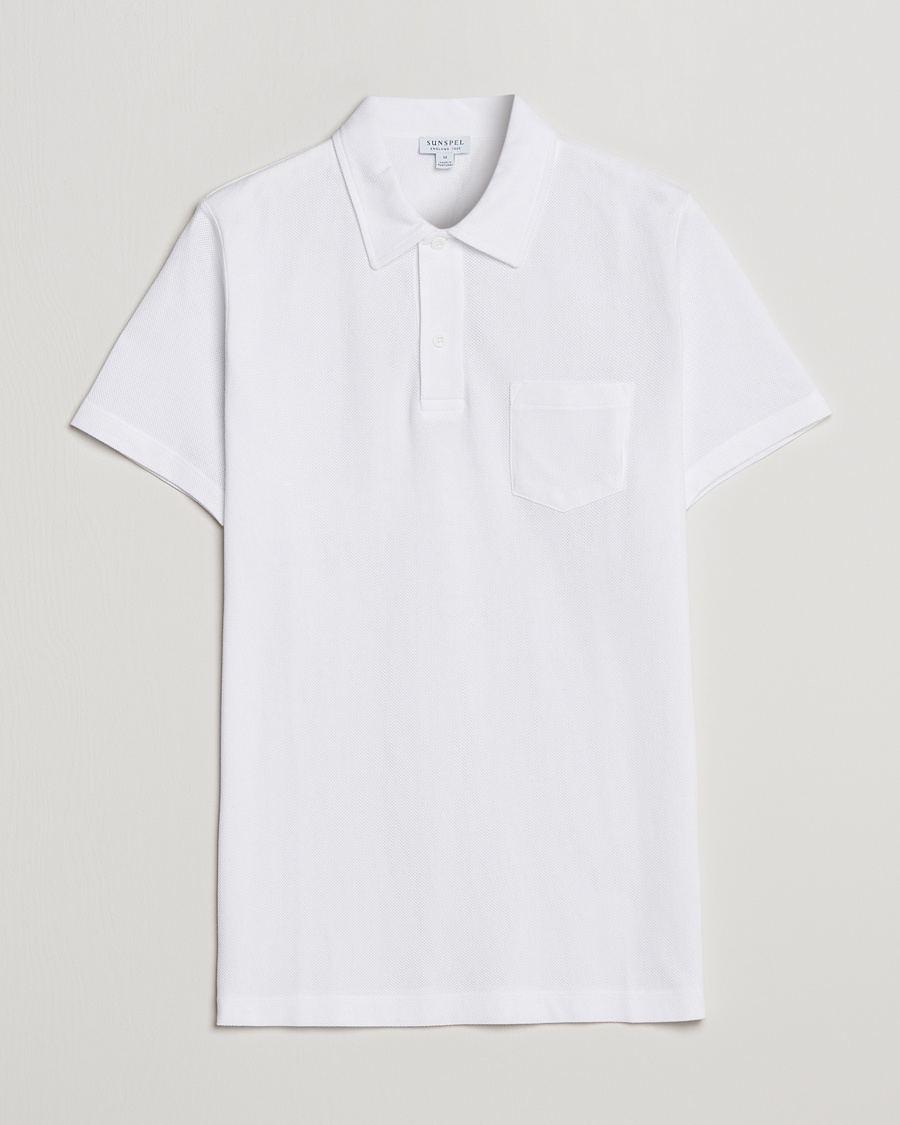 Sunspel Riviera Polo Shirt White – Valkoinen