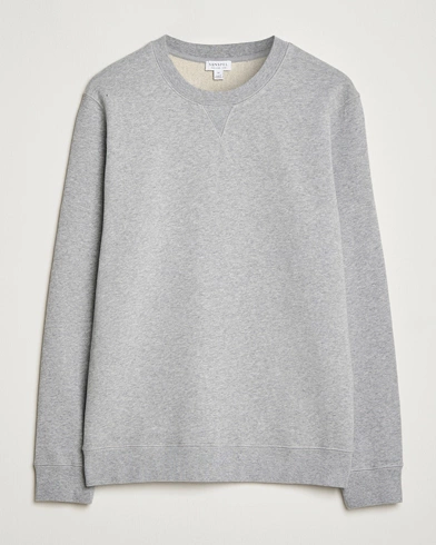 Mies |  | Sunspel | Loopback Sweatshirt Grey Melange