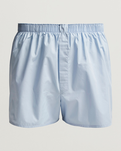 Mies | Sunspel | Sunspel | Classic Woven Cotton Boxer Shorts Plain Blue