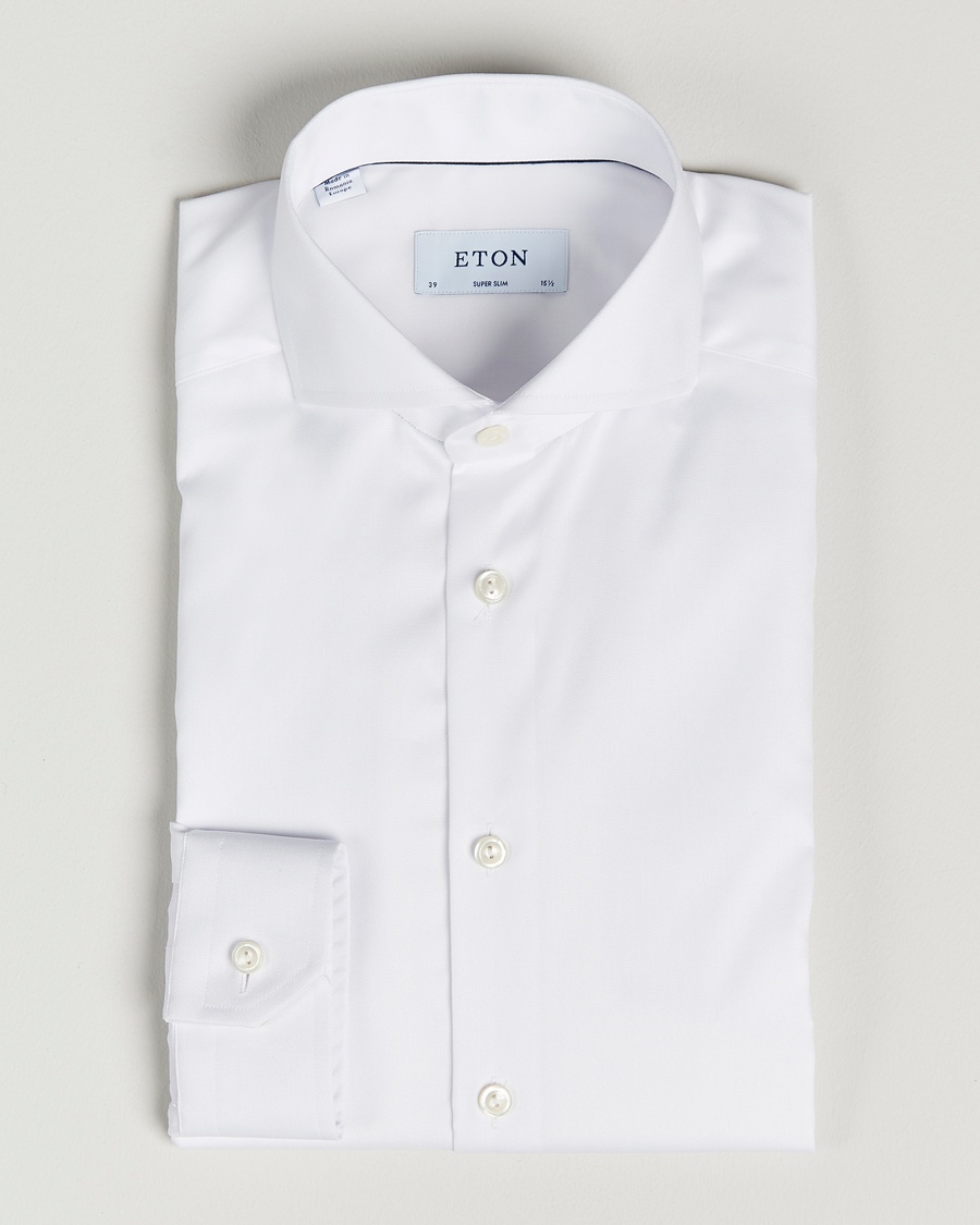 Eton Super Slim Fit Shirt Cutaway White – Valkoinen